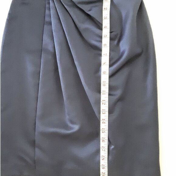 2/$35 SALE DAVID'S Bridal Short Strapless Dress (Approx Size 6-8) Rich Dark Blue - Picture 9 of 9